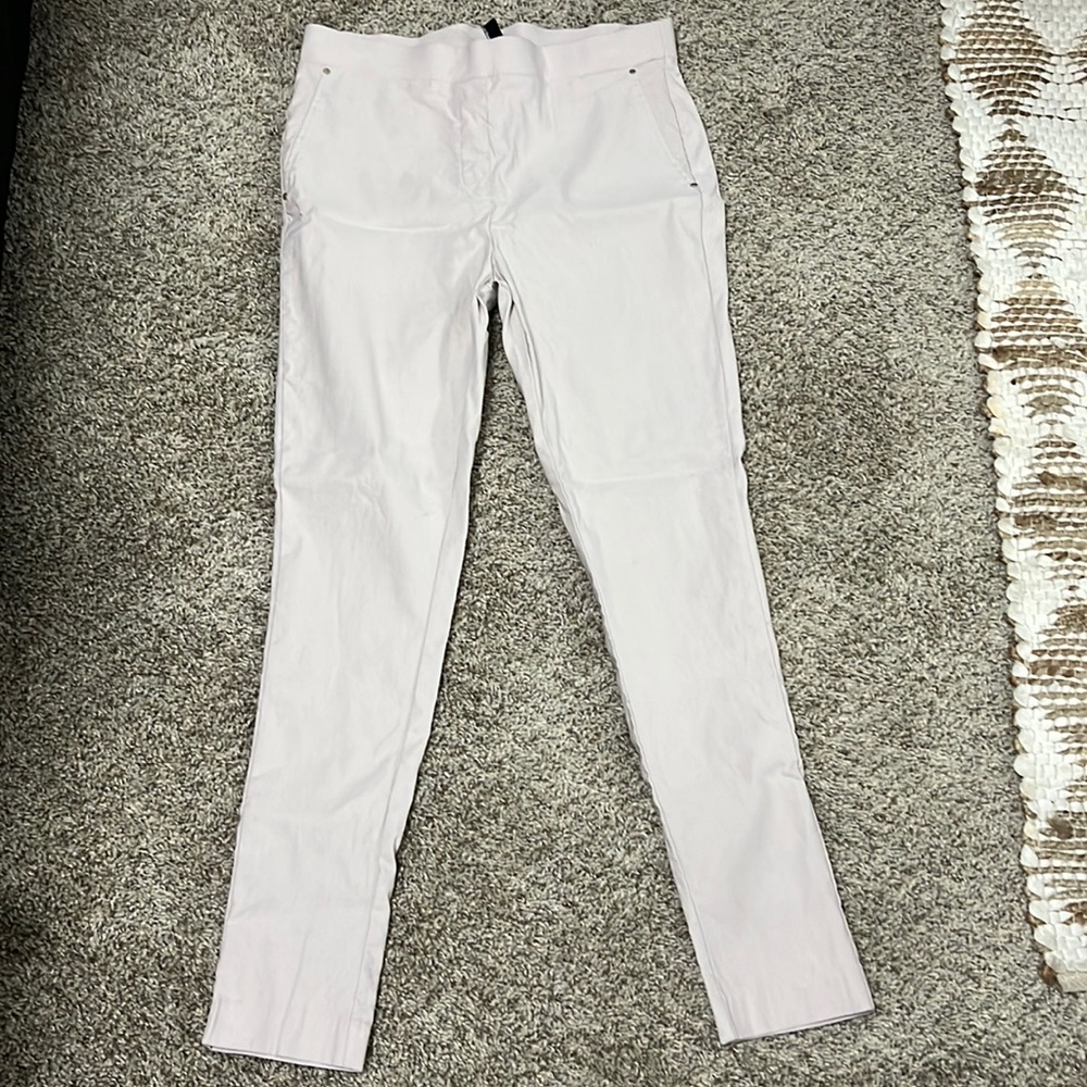 Blush pink, elastic waistband slacks